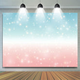 Toile de fond de fête floue bleu et rose à pois scintillants